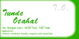 tunde otahal business card